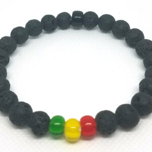 Bohemian Glass Rasta Lava