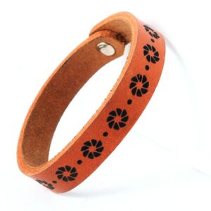 Flower Leather Bracelet