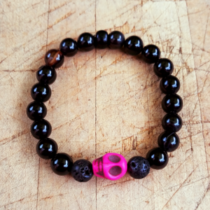 Howlite Pink Skull Agate