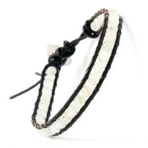 Leather Gem Moonstone