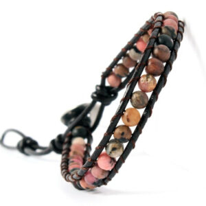 Leather Gem Picasso Jasper