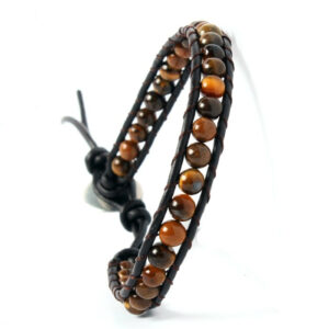 Leather Gem Tiger Eye