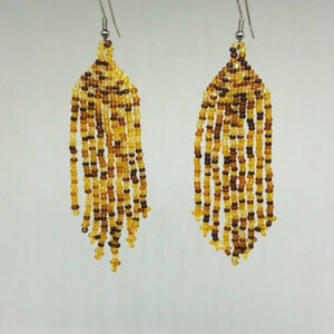 Seed Bead Beach Glass Earrings